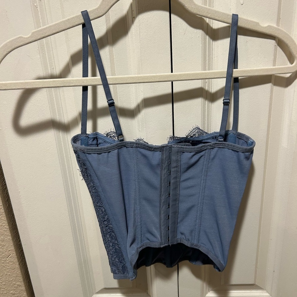 Urban Outfitters Out From Under Modern Love Blue Corset Top , Small - Picture 9 of 10